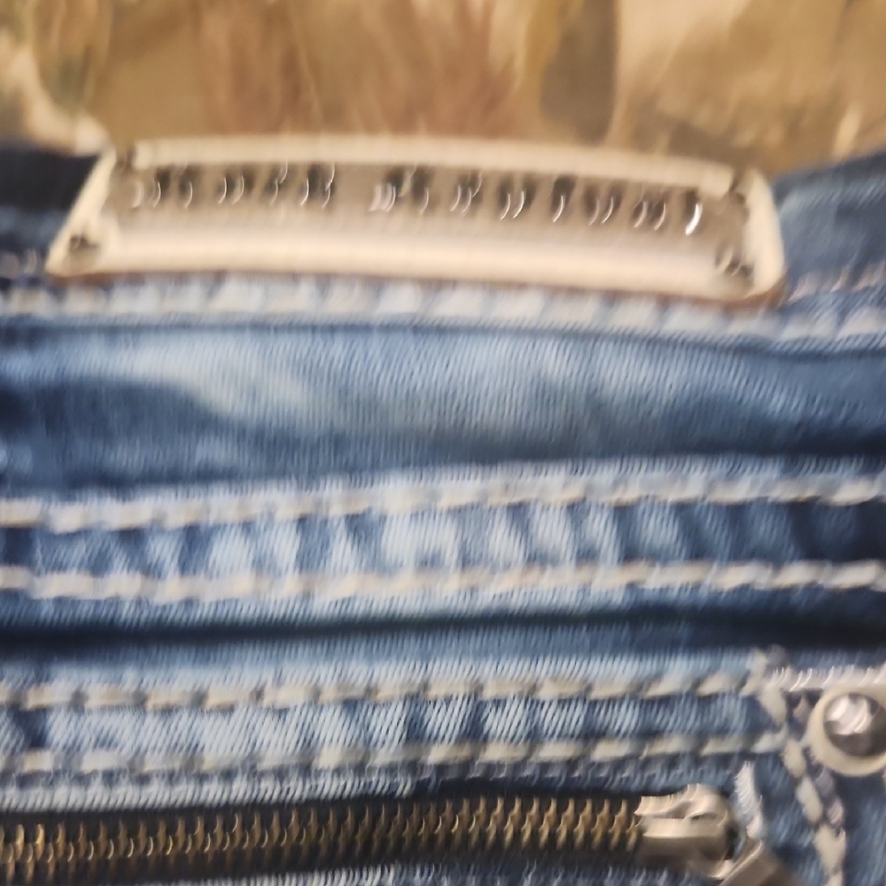 Rock Revival Distressed Blue Women's Jeans - Picture 2 of 7